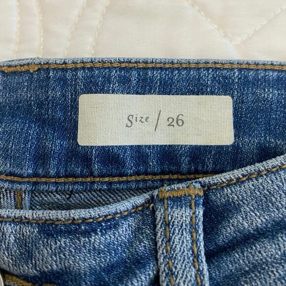 Anthropologie Pilcro Lace Embroidered Crop Jeans Women's Size 26 flare Bohemian - Picture 5 of 12